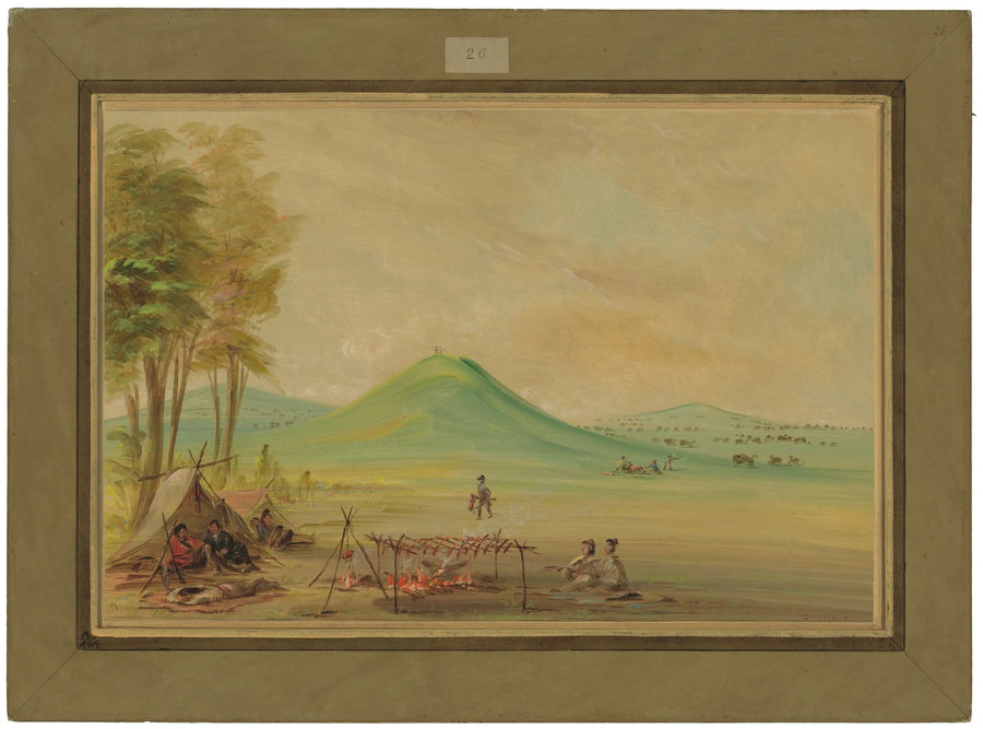 Fältläger i en prärie i Texas. April 1686 - George Catlin