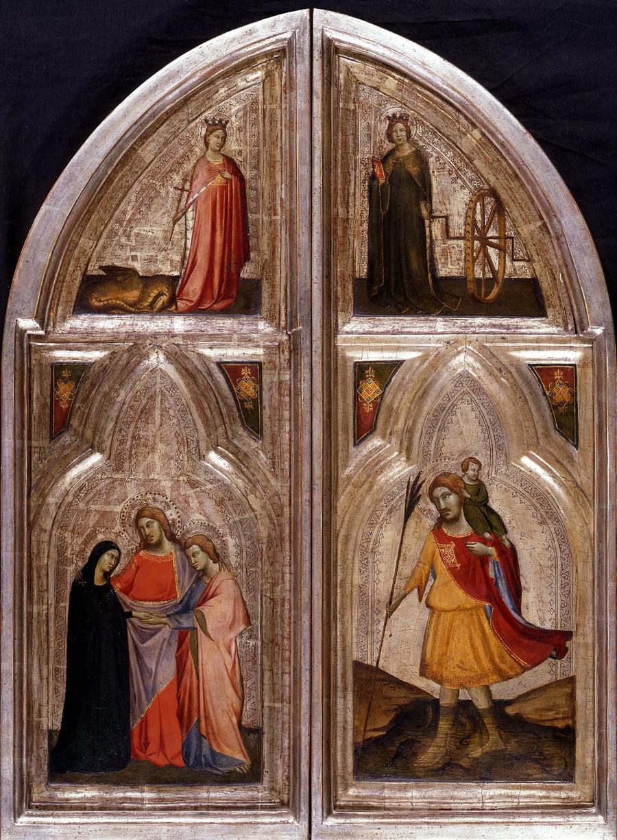 Utsidan av triptykets fönsterluckor - Taddeo Gaddi