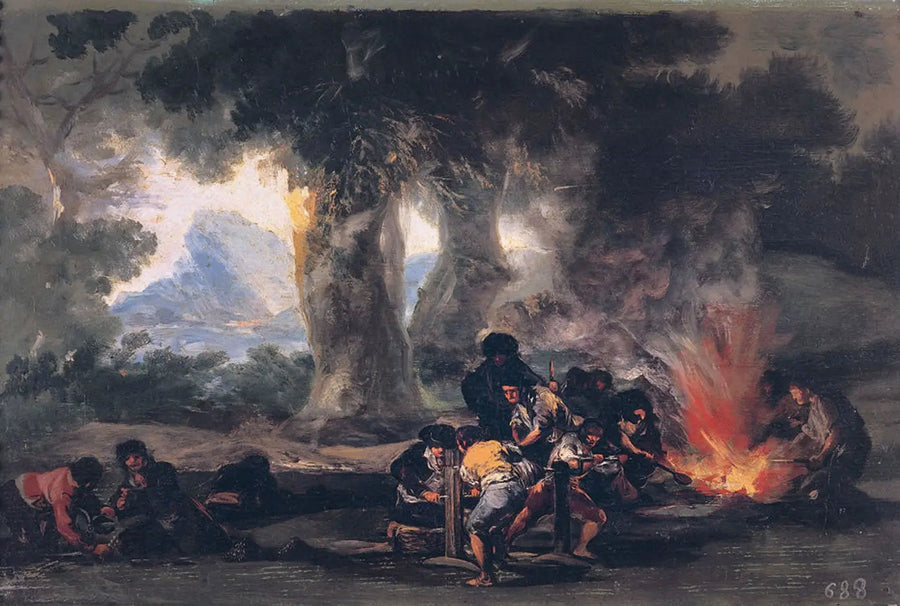 Tillverkning av bollar i Sierra de Tardienta - Francisco de Goya