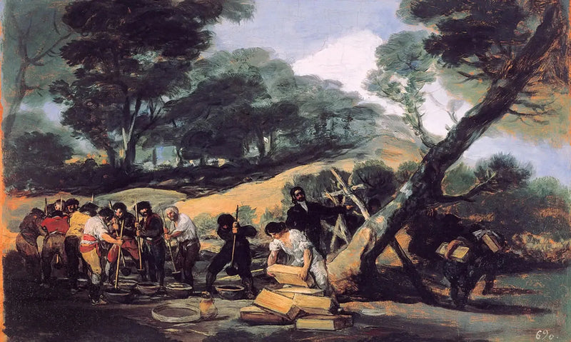 Tillverkning av pulver i Sierra de Tardienta - Francisco de Goya