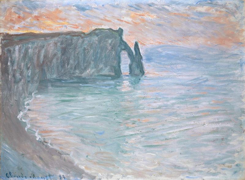 Nedströmsklippan med porten och nålen W908 - Monet