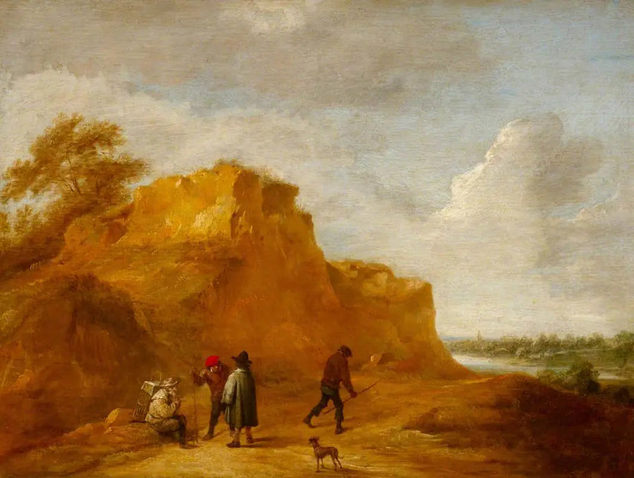 Sandklippa och figurer - David Teniers den yngre