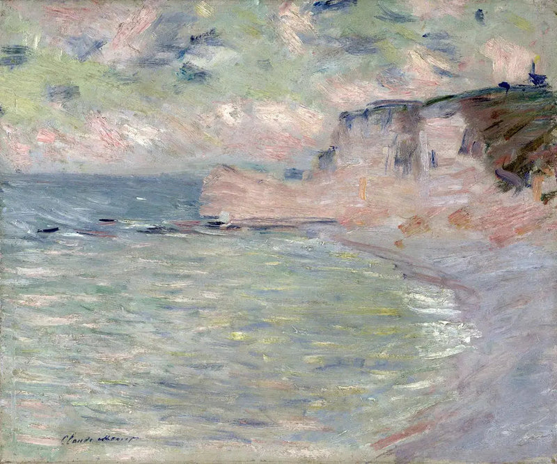 Klippa och Porte d'Amont, morgoneffekt - Claude Monet