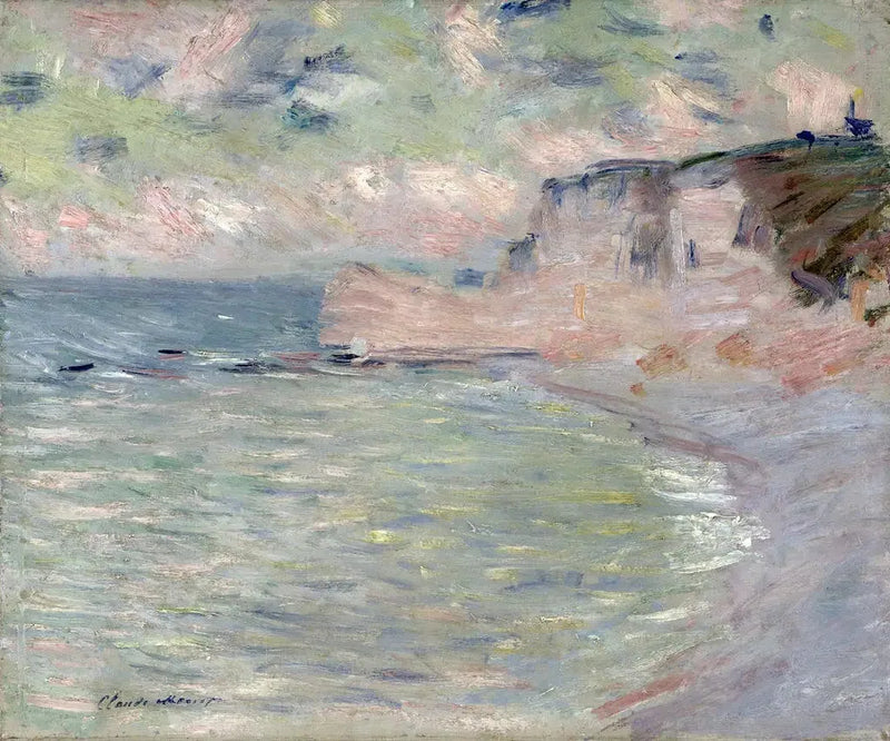 Klippa och Porte d'Amont, morgoneffekt - Claude Monet