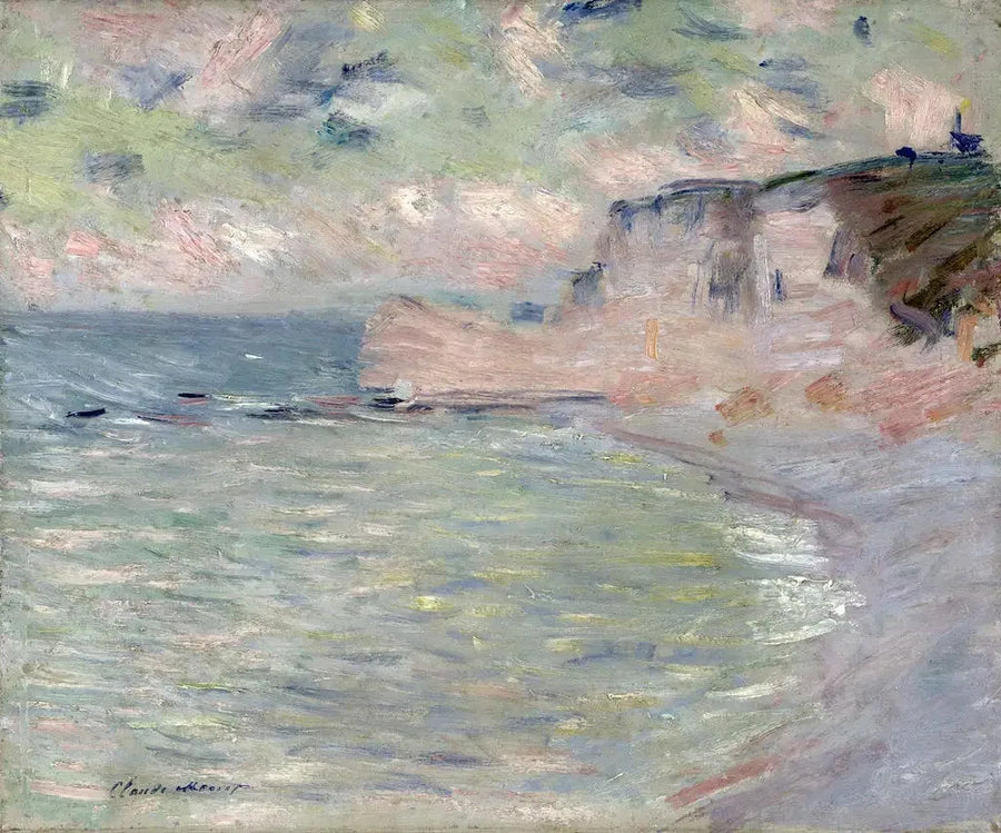 Klippa och Porte d'Amont, morgoneffekt - Claude Monet