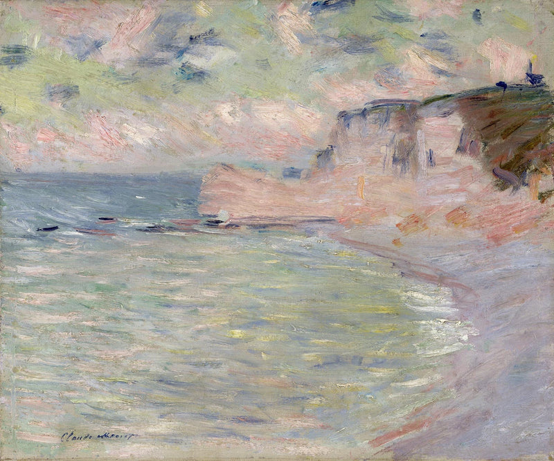 Cliff och Porte d'Amont, morgoneffekt W1011 - Claude Monet