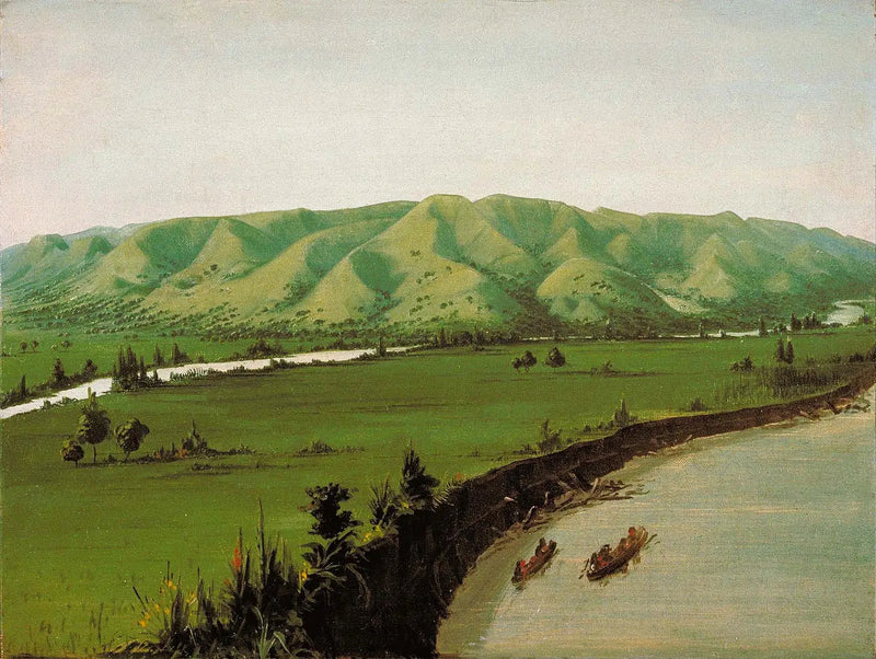 Nishnabottana-klipporna, 1 070 mil ovanför Saint-Louis - George Catlin