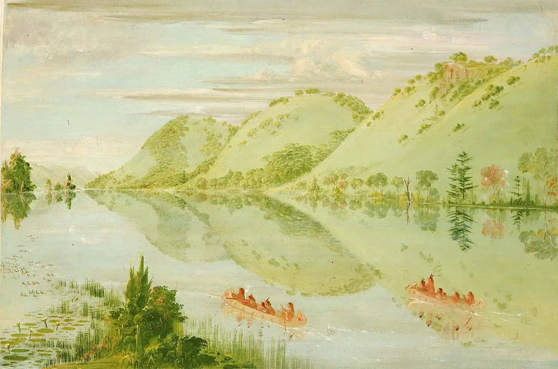 Pittoreska klippor ovanför Prairie du Chien - George Catlin