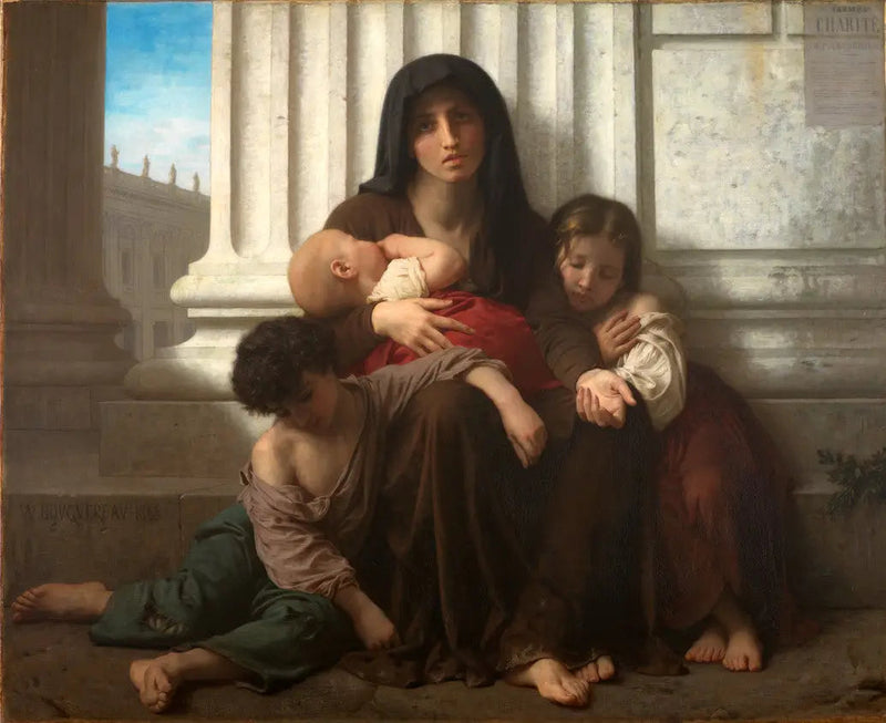 Fattig familj - Bouguereau