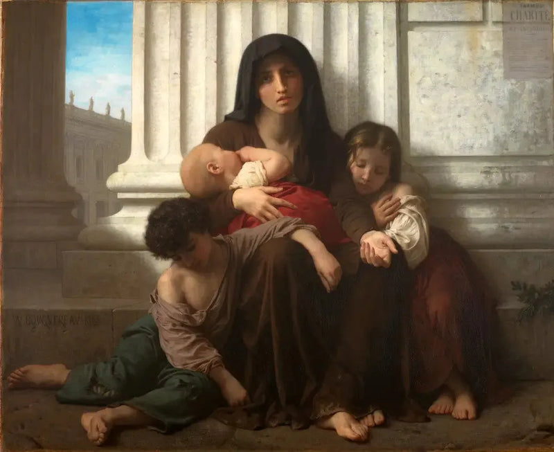 Fattig familj - Bouguereau