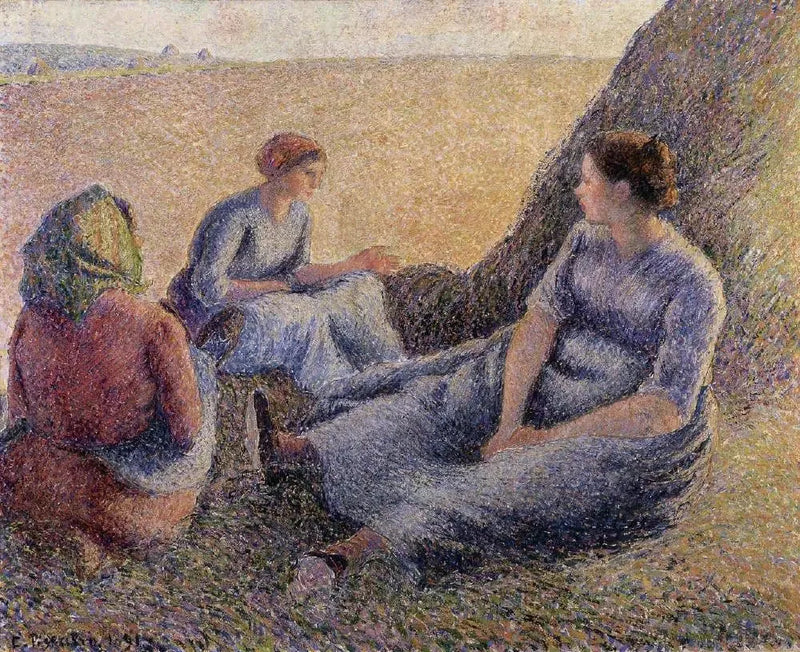 Slåtterkärror i vila - Camille Pissarro