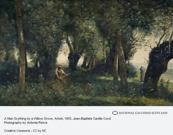 Faucheur vid en salalund (Artois) - Jean-Baptiste Camille Corot