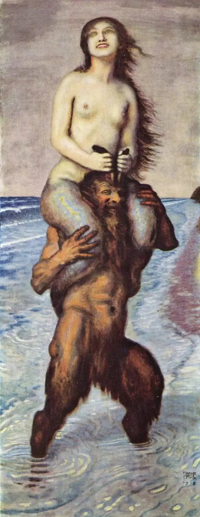 Fauna och Sjöjungfru - Franz von Stuck