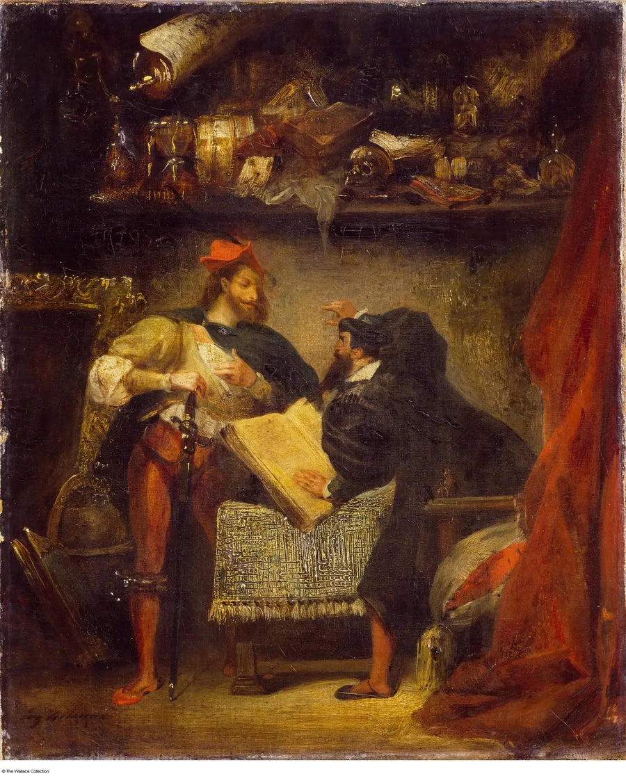 Faust och Méphistofeles - Eugène Delacroix