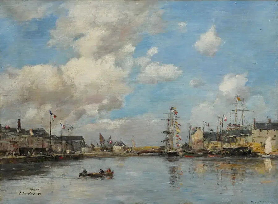 Fécamp, bassängen - Eugène Boudin