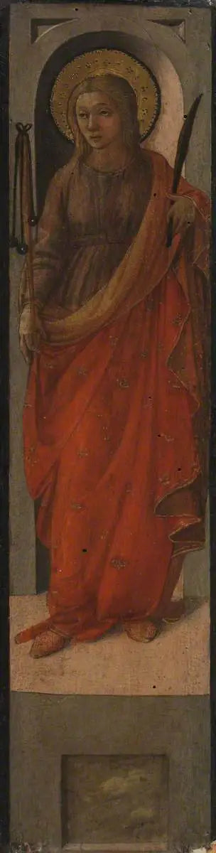 Kvinnlig helgon med en slägga (Heliga Walburga?) - Fra Filippo Lippi