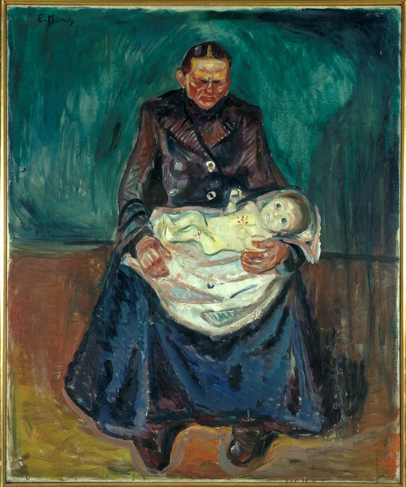 Kvinna med sjukt barn. Arv - Edvard Munch