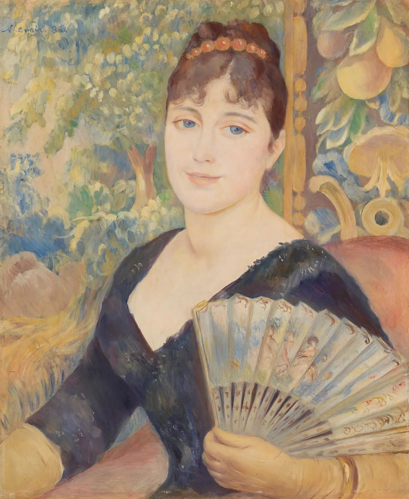 Kvinna med fläkt - Pierre-Auguste Renoir