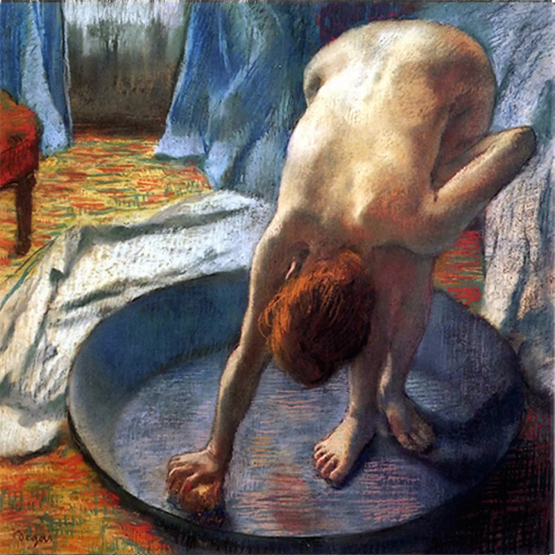 Kvinna vid tvättbaljan - Edgar Degas