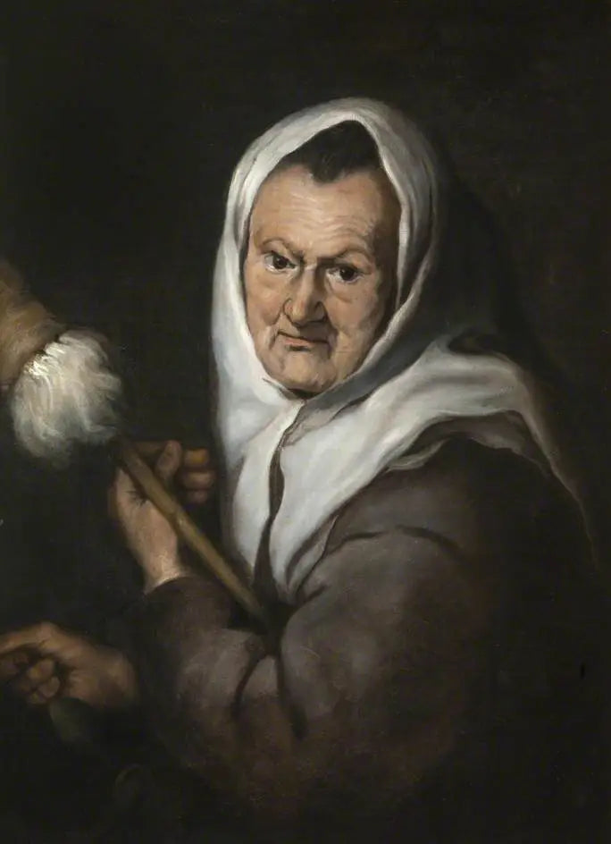 Kvinna med spinnrock - Bartolomé Esteban Murillo
