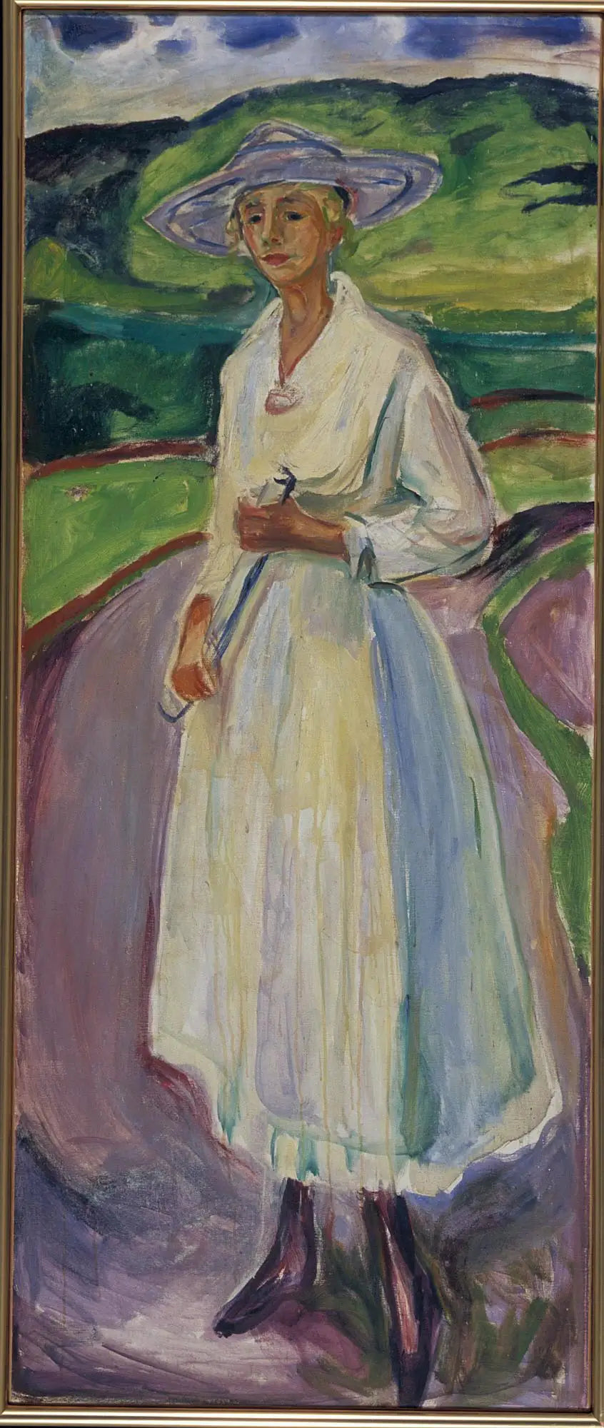 Kvinna i vit klänning - Edvard Munch