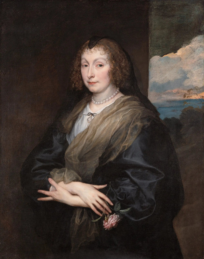 Kvinna med rosen - Antoine van Dyck