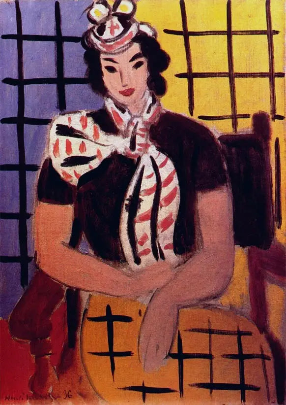 Kvinna med skotsk scarf - Henri Matisse
