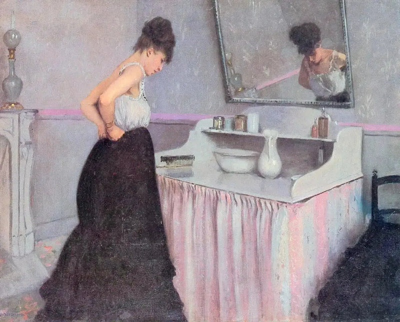 Kvinna vid sin toalett - Gustave Caillebotte
