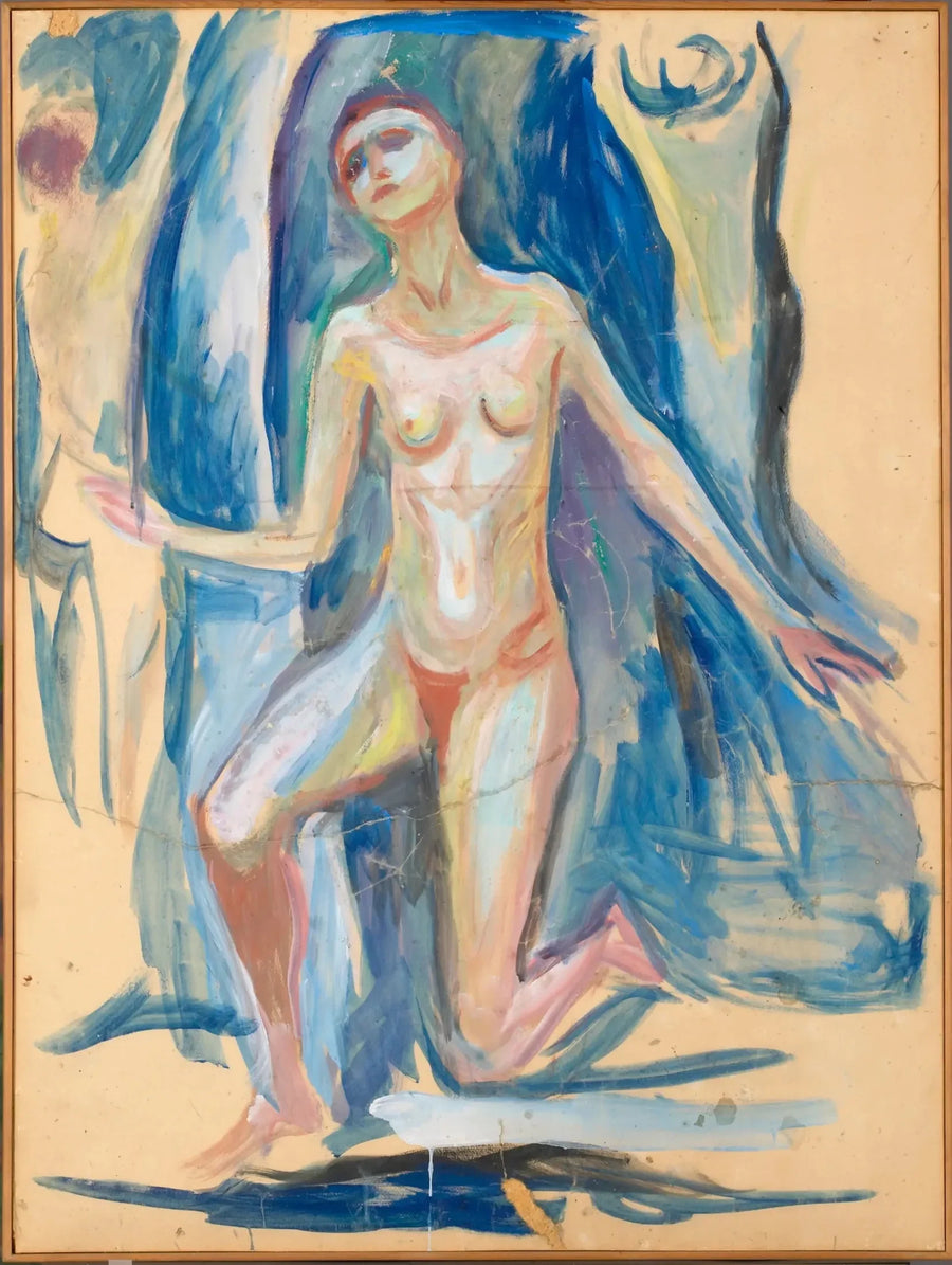 Knästående kvinna - Edvard Munch