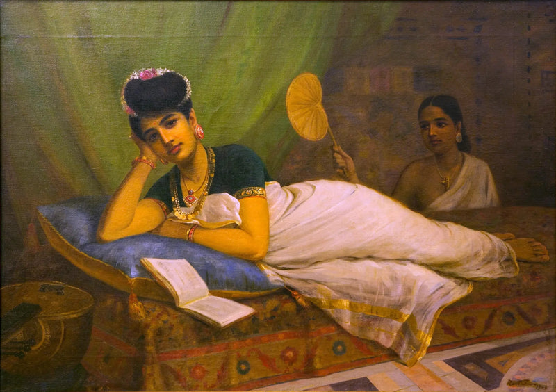 Liggande kvinna - Ravi Varmâ