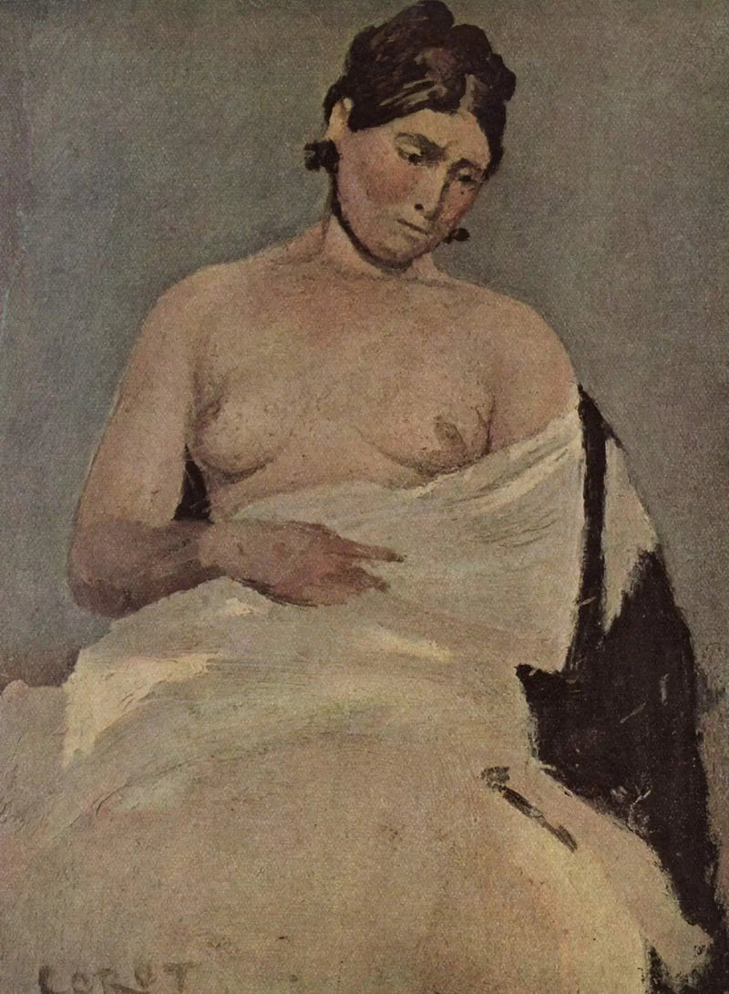 Sittande kvinna utan kläder - Jean-Baptiste Camille Corot