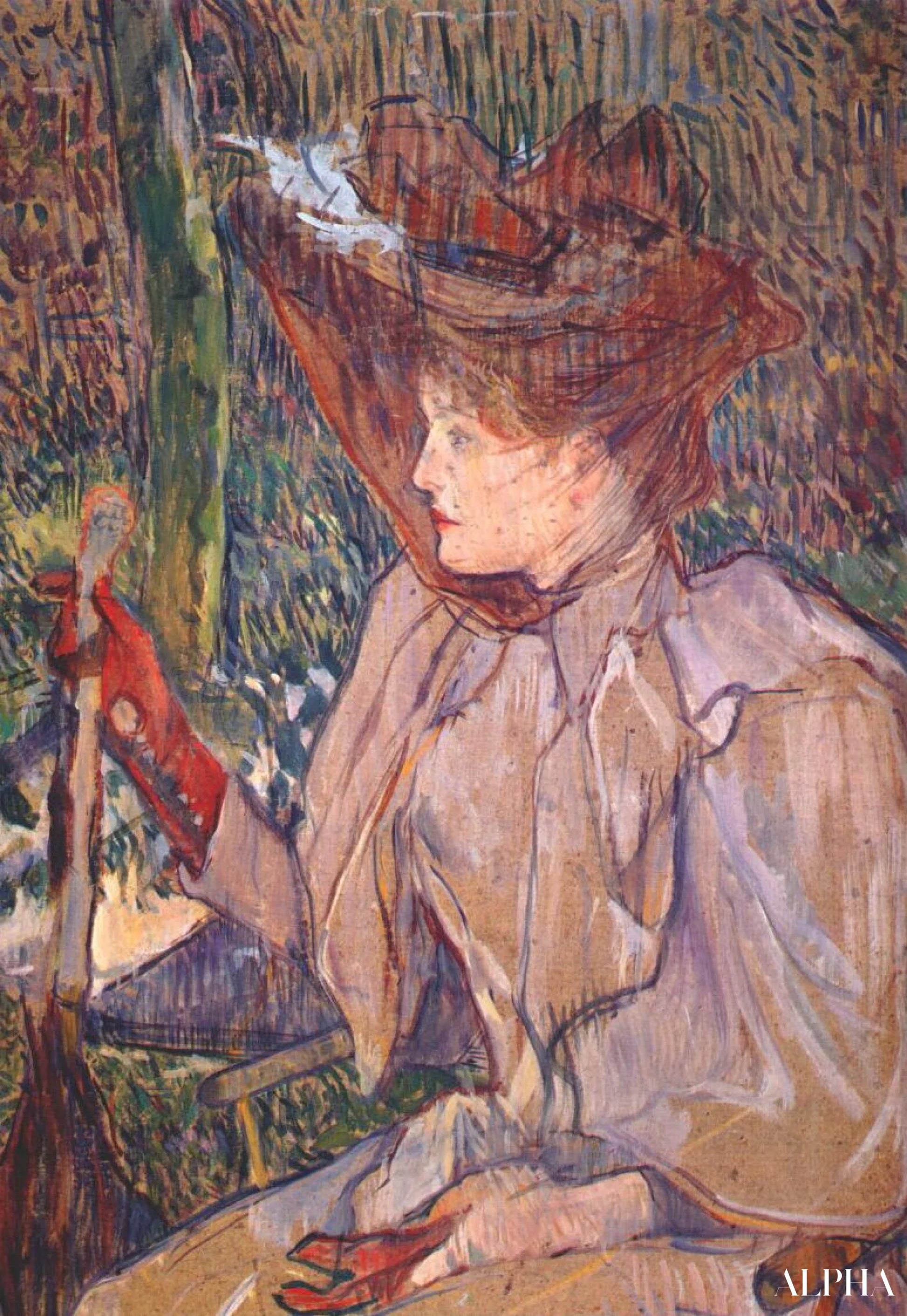 Femme assise avec des gants - Toulouse Lautrec - Reproductions de tableaux et peintures haut de gamme