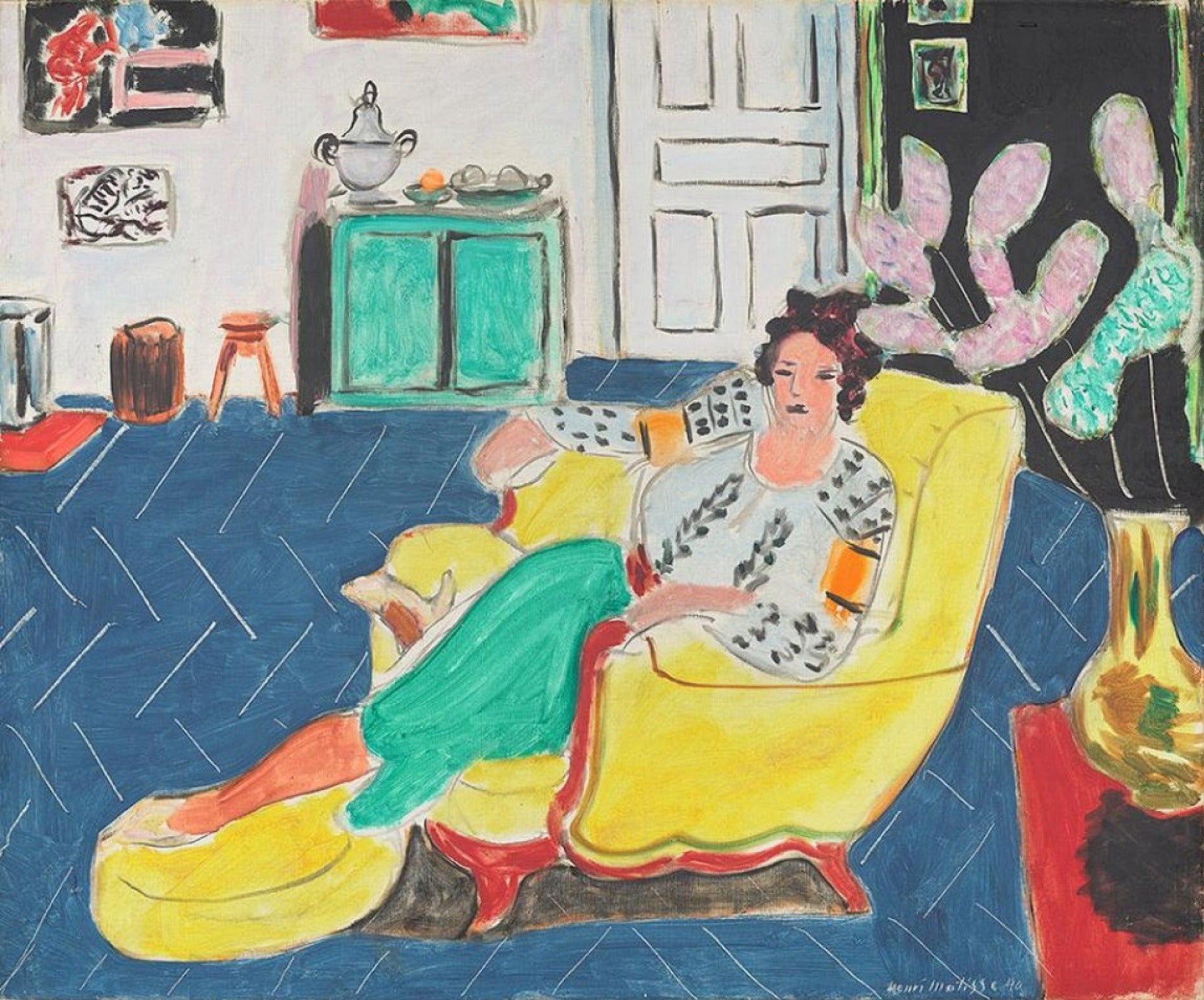 Reproduction du tableau « Femme assise dans un fauteuil - Henri Matisse » par Alpha Reproduction en peinture à l’huile