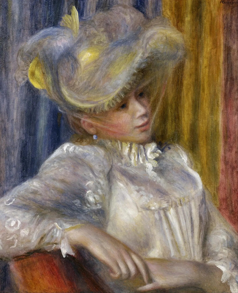 Kvinna med hatt - Pierre-Auguste Renoir