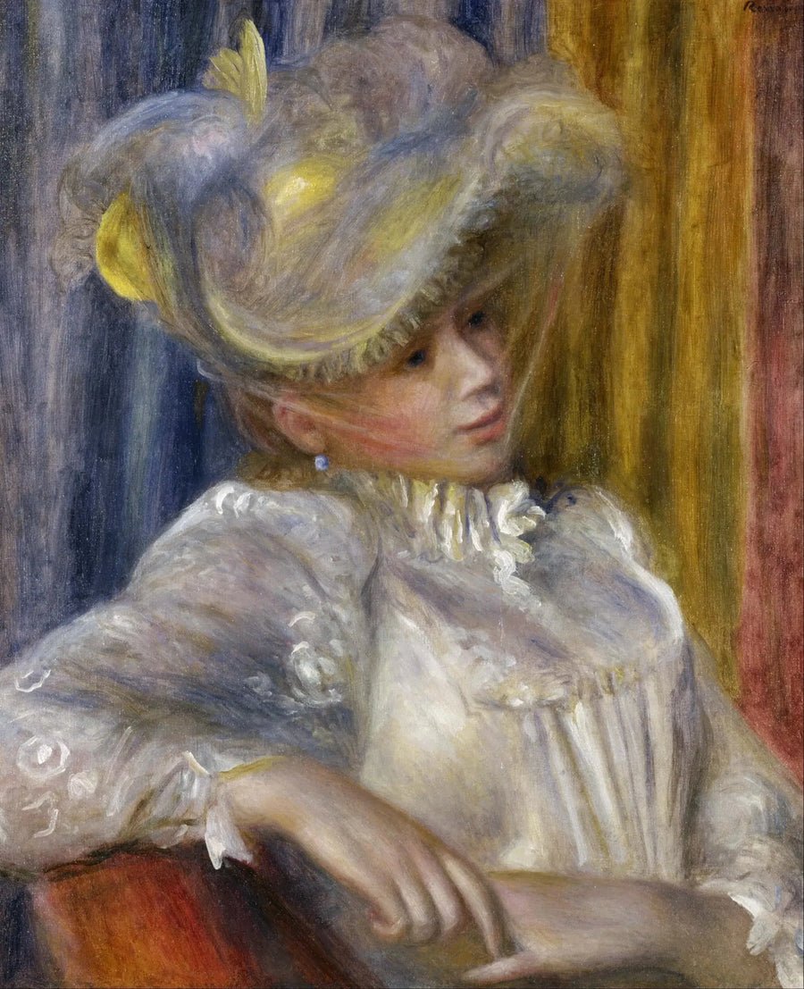 Kvinna med hatt - Pierre-Auguste Renoir