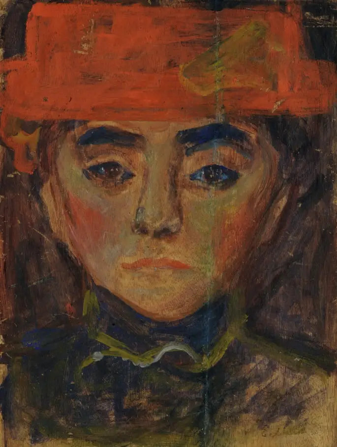 Kvinna med röd hatt - Edvard Munch