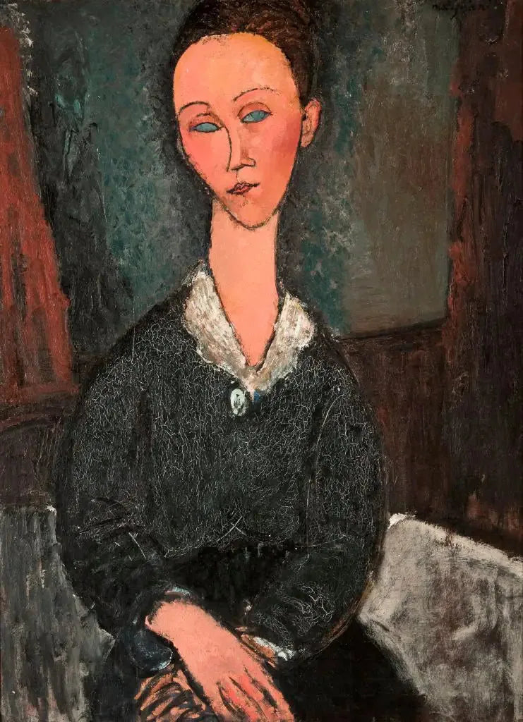 Kvinna med vit krage - Amedeo Modigliani