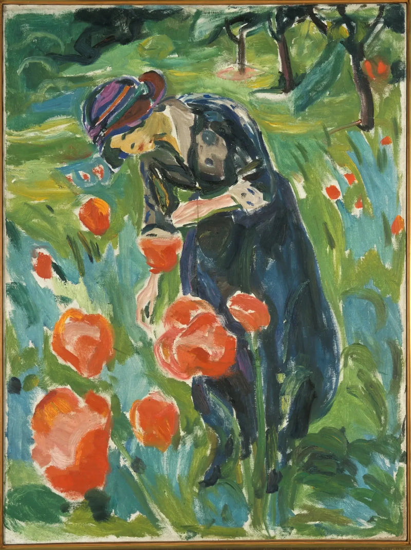 Kvinna med vallmo - Edvard Munch