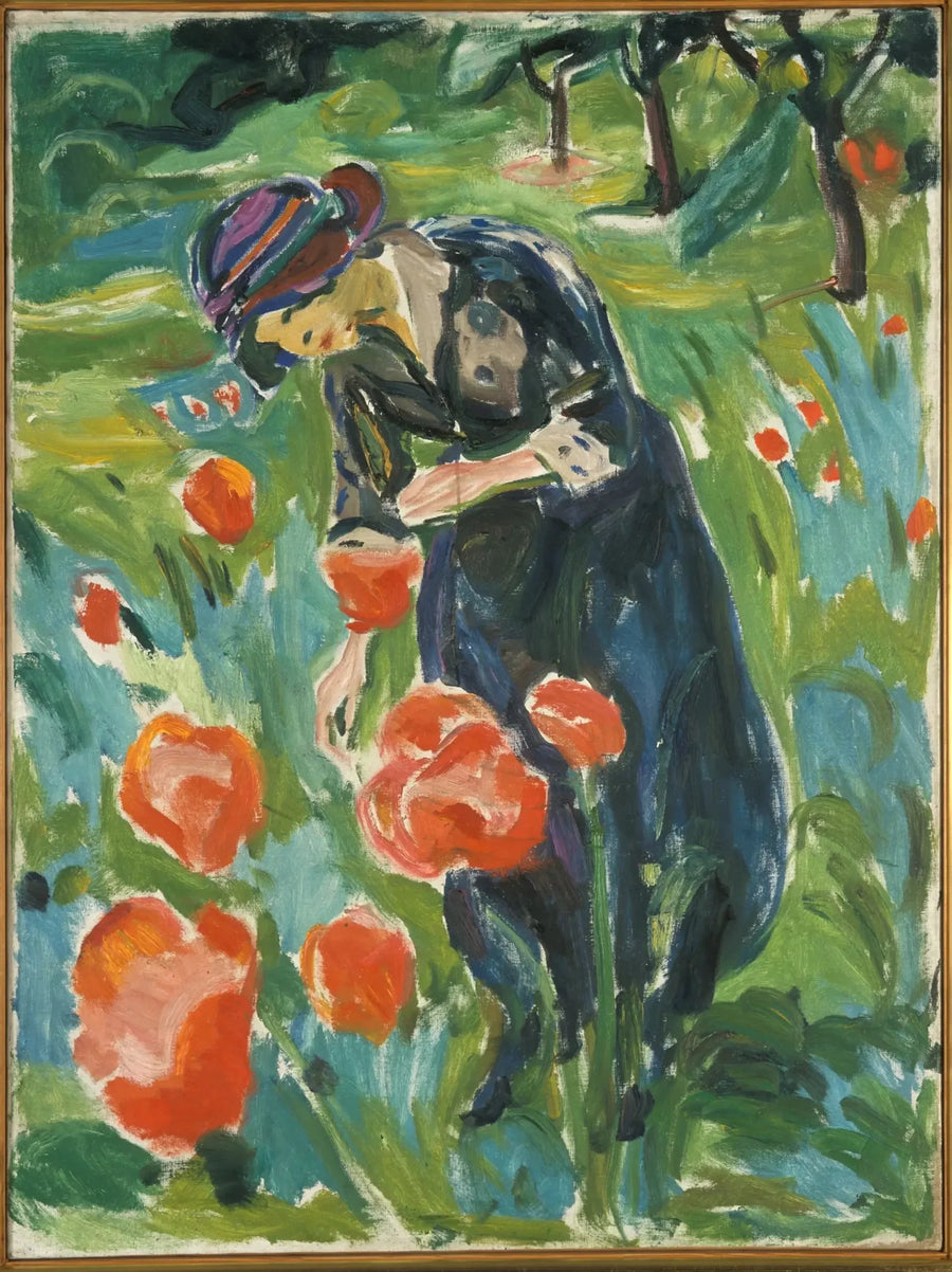 Kvinna med vallmo - Edvard Munch
