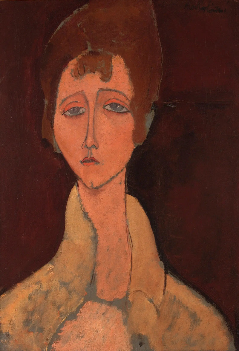 Kvinna med vit blus - Amedeo Modigliani