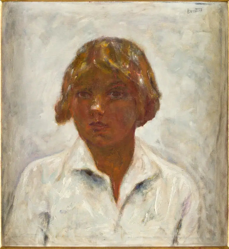 Kvinna i vit blus, motljus - Pierre Bonnard