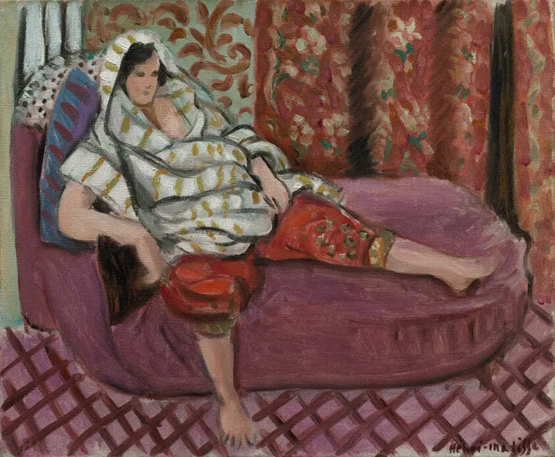 Kvinna vid den rosa soffan - Henri Matisse