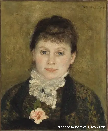 Kvinna med vit krage - Pierre-Auguste Renoir