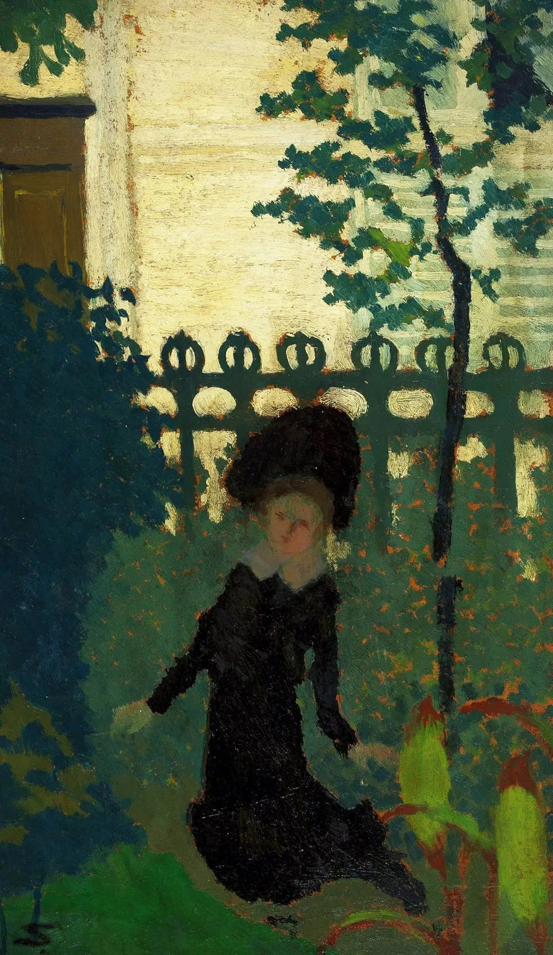 Kvinna i trädgården. - Édouard Vuillard