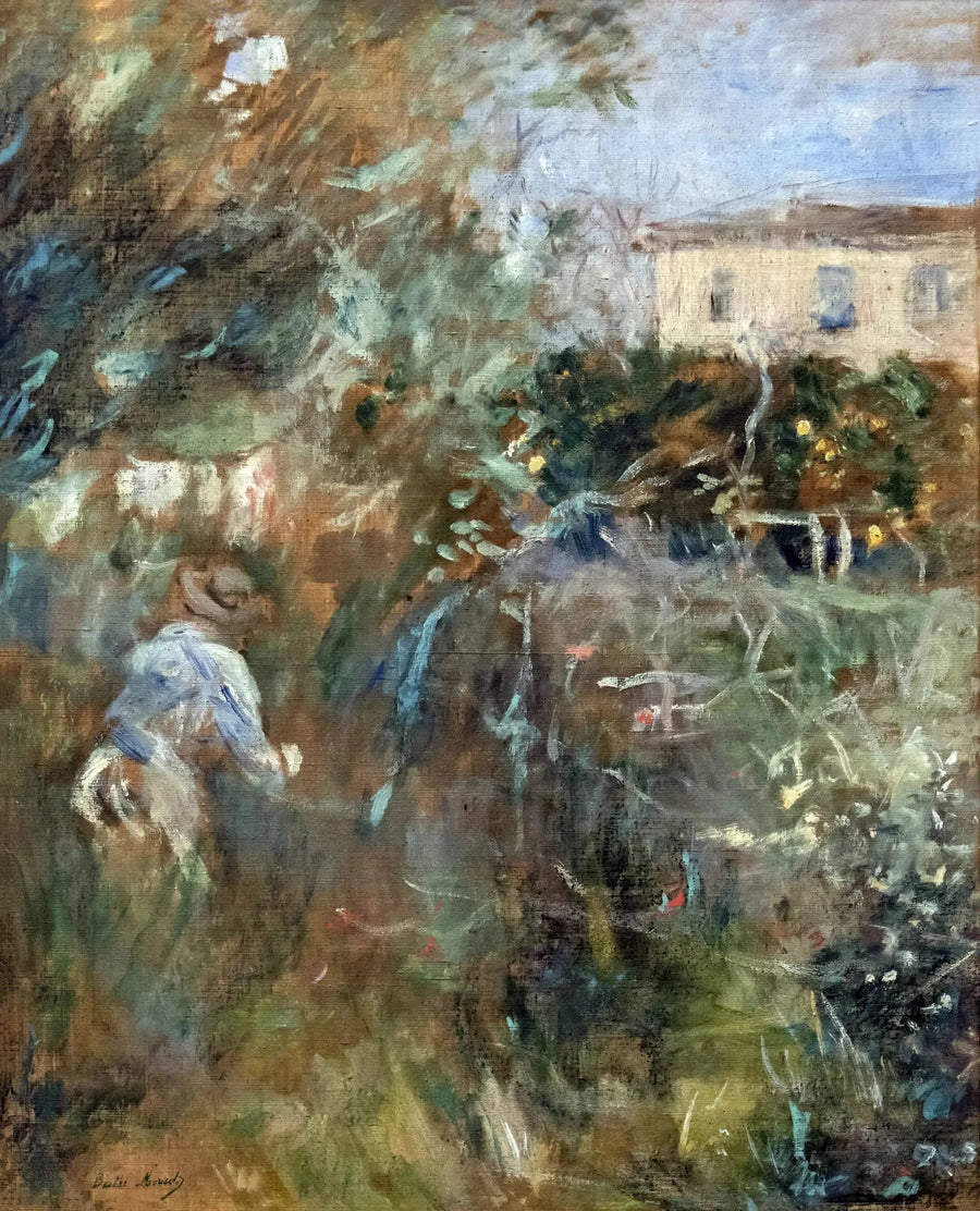 Kvinna i trädgården (villa Arnulphi i Nice) - Berthe Morisot