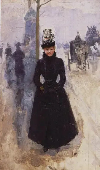 Kvinnor med ärm på de stora boulevarderna - Jean Béraud