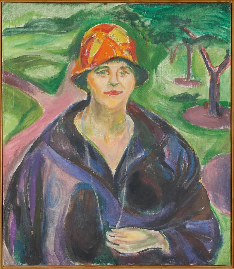 Kvinna i blå mantel - Edvard Munch