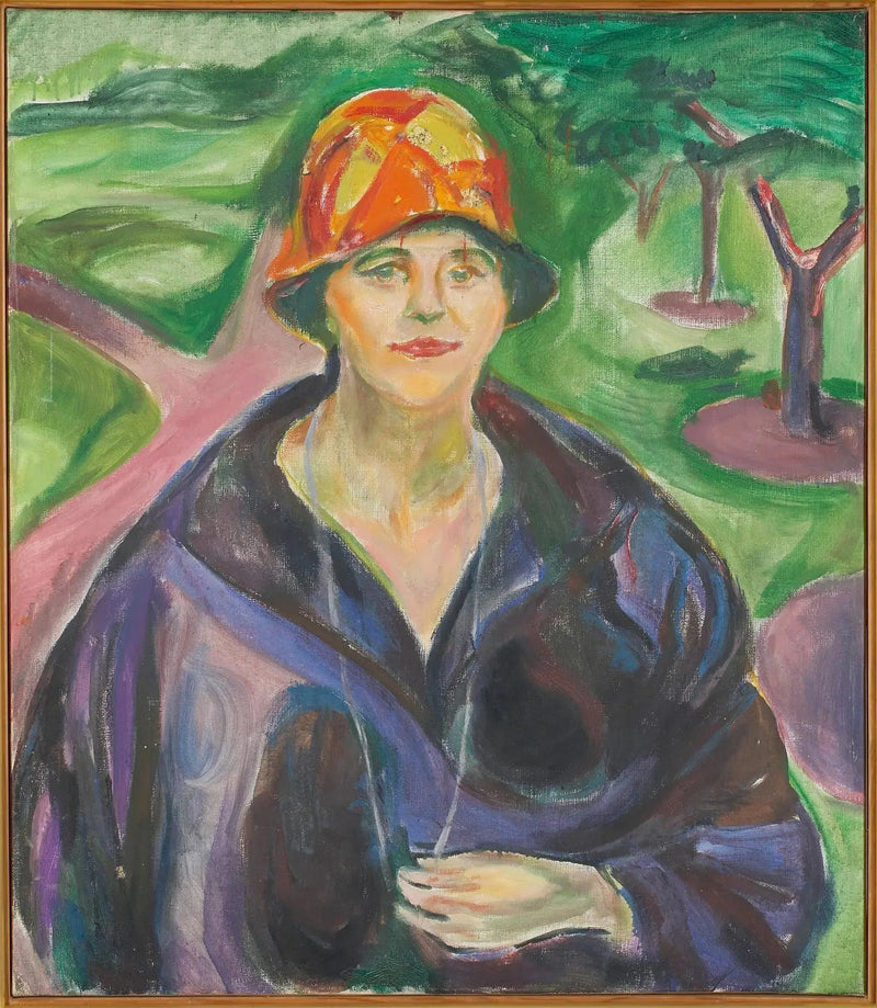 Kvinna i blå mantel - Edvard Munch