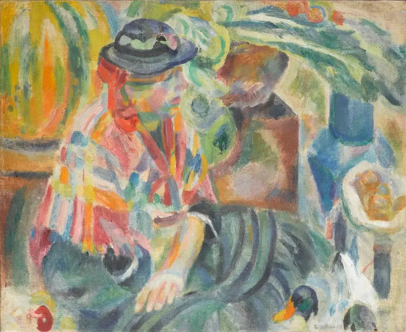 Kvinna på marknaden (Portugal) - Robert Delaunay