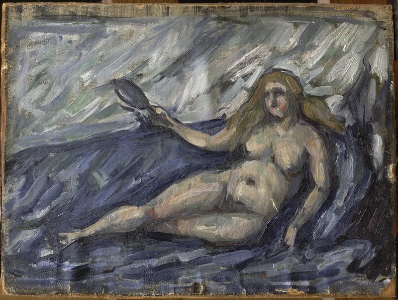 Kvinna vid spegeln - Paul Cézanne